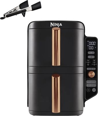 NINJA Double Stack XL Air Fryer 2 Compartiments Verticale, C…