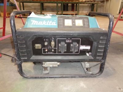 a portable generator that is sitting on the floor