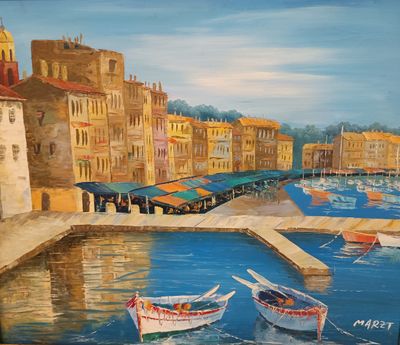 MARET (XXème). Le Port de Saint-Tropez.