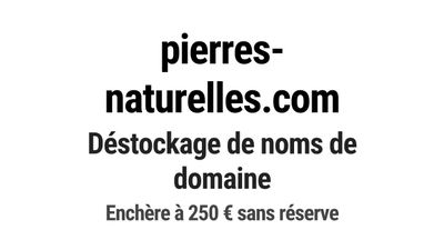 Nom de domaine pierres-naturelles.
