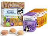 les grandes pochettes en forme de patte sont remplies de friandises pour chats et de gourmandises