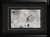 black and white photograph of a dirty wall with a black frame