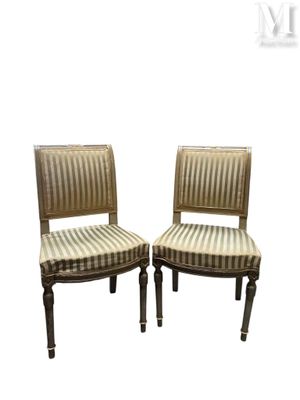 Paire de bergères et paire de chaises de style Directoire