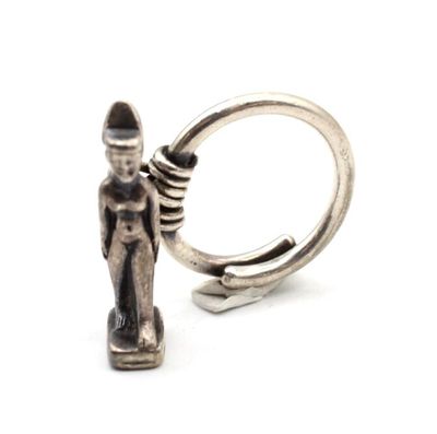 Bague en Argent avec Amulette Égyptienne - Photo 1