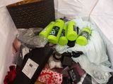 a box full of items that are sitting on the floor