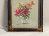 une image d'une peinture de fleurs dans un vase