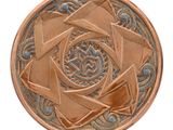 an image of a close up of a coin on a white background