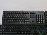 a keyboard and a mouse sitting on a table