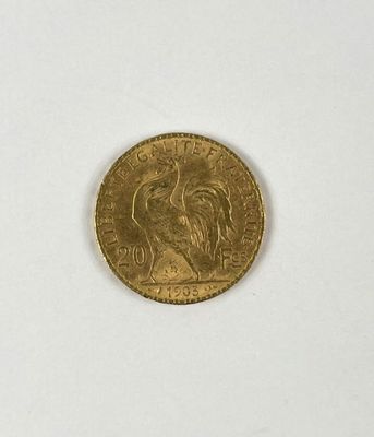 Pièce en or de 20 francs au coq de Chaplain 1903. - Photo 1