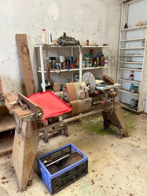an image of a workbench in a workshop with tools