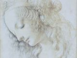 an image of a drawing of a woman ' s head with long hair