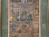 tableau encadré représentant un homme et une femme dans une cuisine