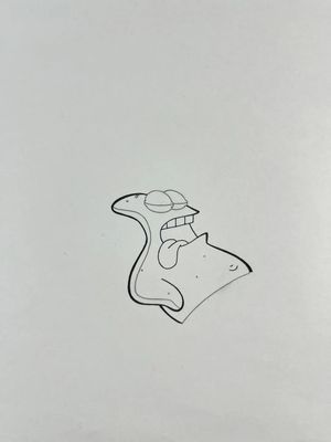 un dessin représentant le visage d'un homme coiffé d'un chapeau
