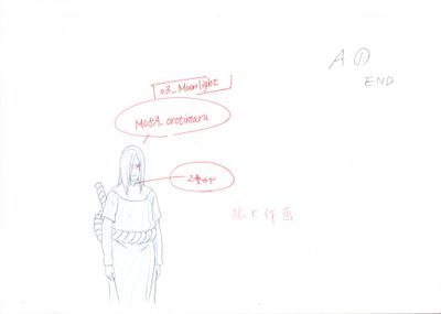 un dessin représentant une femme debout devant un tableau blanc