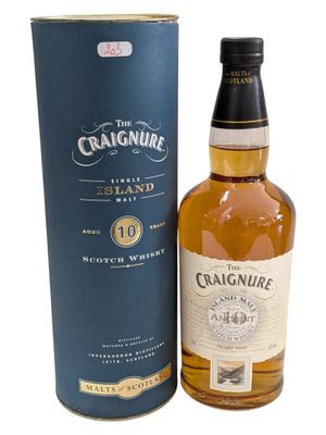 a bottle of craiqure 10 year old scotch whisky