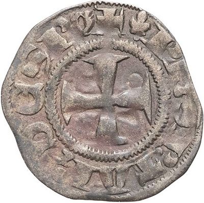 an old coin with a cross on it