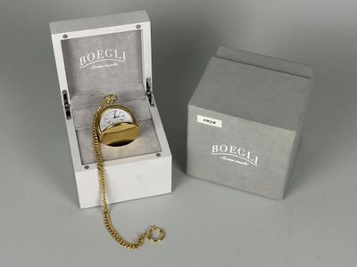 BOEGLI. Montre de gousset musicale en plaqué or, modèle West…