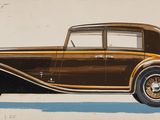 dessin représentant une voiture marron et noire sur fond blanc