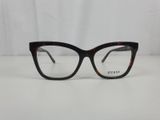 a close up of a pair of glasses on a white surface
