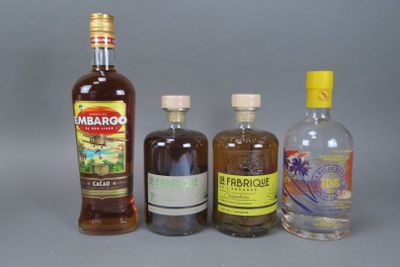 1 B Embargo, "Cacao", 70 cl 1 B Rhum agricole AOC Martinique…