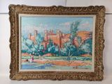 an image of a painting of a castle in a landscape