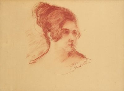 TERLIKOWSKI Wladimir de, 1873-1951, Femme au chignon, 1922, …