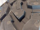 a close up view of a tire on the ground