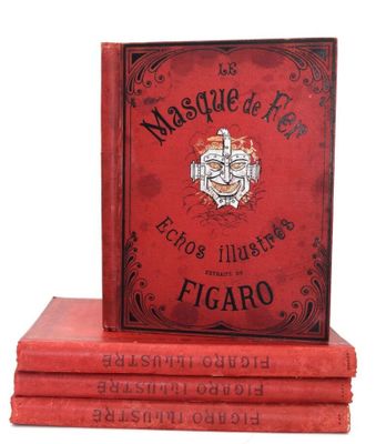 trois livres rouges empilés les uns sur les autres sur une surface blanche
