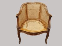 Fauteuil de bureau canné style Louis XV 78,5 x 63 x 63,5 cm