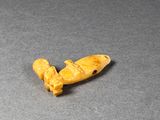 a banana that has been cut in half on a table
