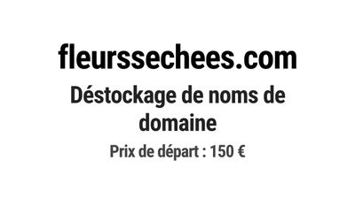 Nom de domaine fleurssechees.com.