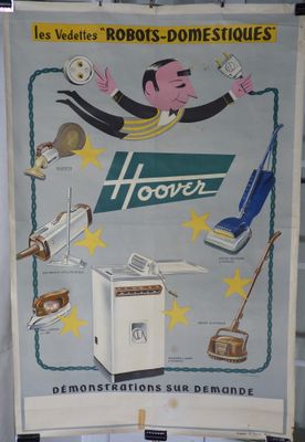 une affiche représentant un homme en plein vol
