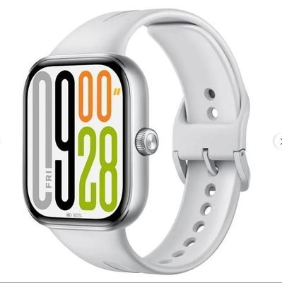 une image d'une Apple Watch blanche dotée d'un écran coloré