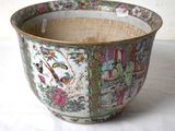 a large bowl with a design on it sitting on a table