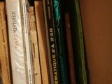 a box full of books that are sitting on top of a table