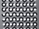 an image of a black and white tile with circles