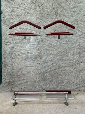 two hangers that are on the side of a building