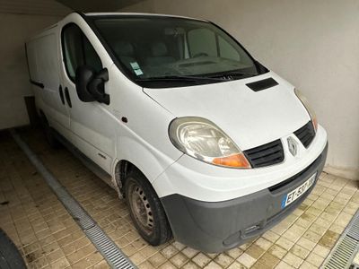 a white van that is parked in a garage