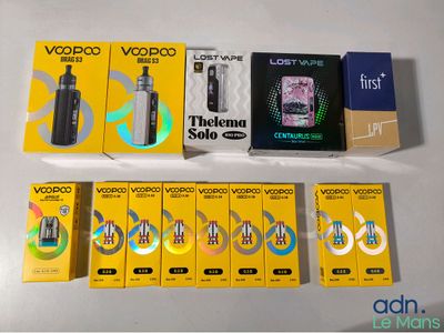 many different types of electronic cigarettes on the table