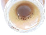 a close up view of a bottle with a label on it