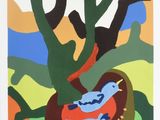 une image représentant un tableau où l'on voit un oiseau perché sur une branche d'arbre