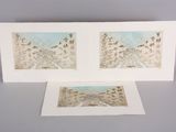 deux cartes sur lesquelles figure une image représentant une scène de plage