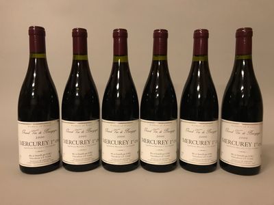 six bouteilles de vin sont alignées sur une table