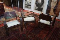 Joli ensemble de salon Art déco en 4 pièces – orné de motifs… (photo 4)