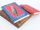 two books sitting on top of each other on a table