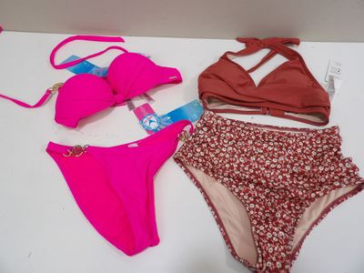 MAILLOTS DE BAIN Taille XS : x2 Ensembles NEUFS : Le Rose C …