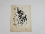 an image of a drawing of a man with a hat on his head