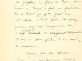 une vieille photo en noir et blanc d'une lettre manuscrite sur une feuille de papier