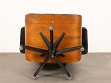 an image of a wooden chair with black metal legs