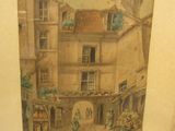 une photo d'une photo représentant une scène de rue, dans un cadre
